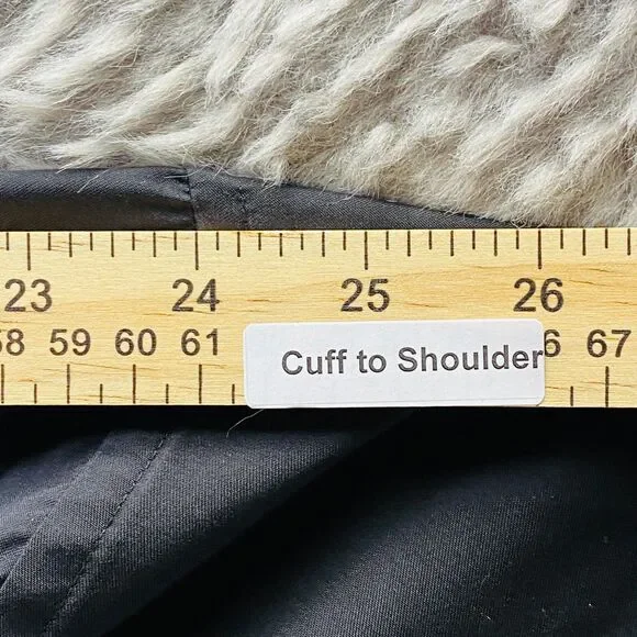 Van Heusen Dress Shirt Mens L 16 32/33 Black Microfiber Long Sleeve Wrinkle Free - Picture 9 of 11